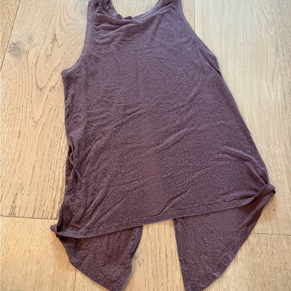 lululemon athletica All Tied Up, burnout tank in deep mauve